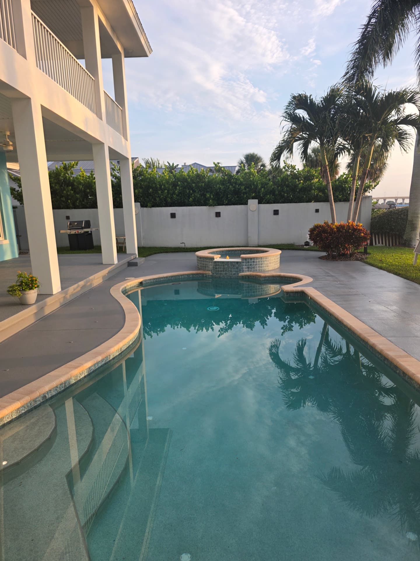 Pool and patio remodel at a home on SE Saint Lucie Blvd, Stuart, Florida