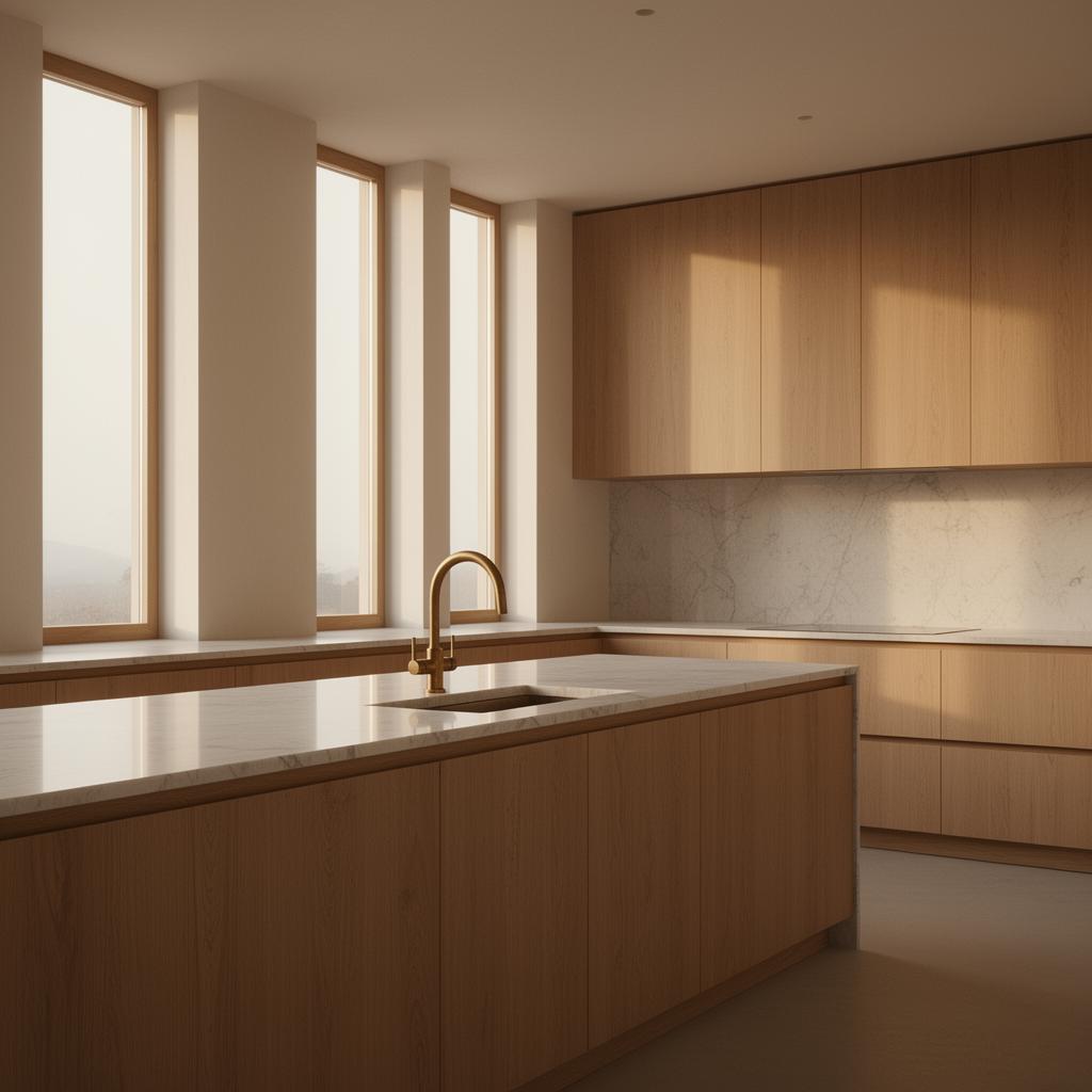 Master kitchen remodel with marble countertops and bronze fixtures